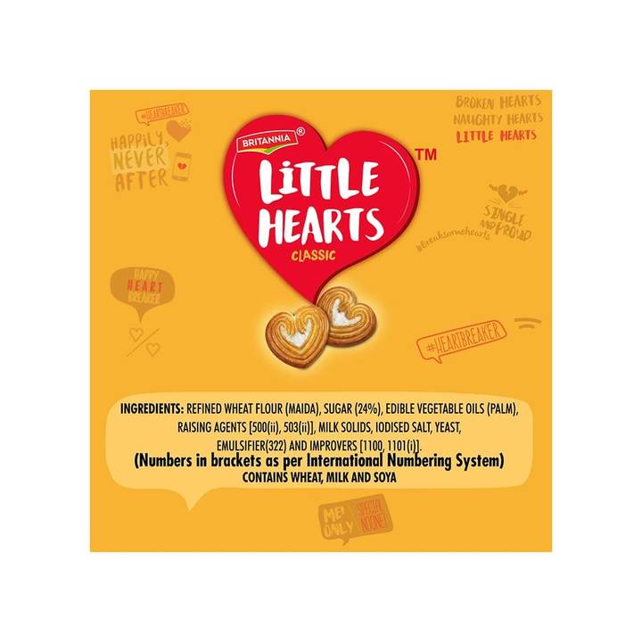 BRITANNIA Little Hearts Classic Crunch Sweet & Salty Biscuit (Mitha & Luniya) (70 g)