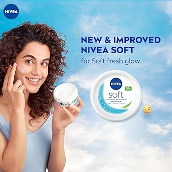 NIVEA Soft Light Moisturizer Cream For Face, Hand & Body, with Vitamin E & Jojoba Oil (75 ml)