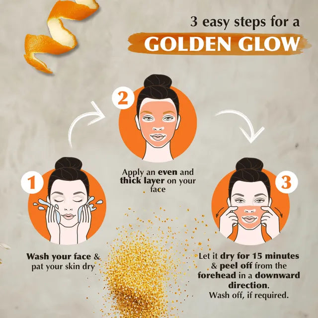 Everyuth Natural Advanced Golden Glow Peel Off Mask for Instant Glow Skin, 100 gm