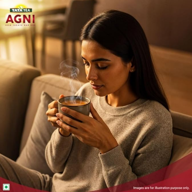 TATA TEA AGNI , Strong Chai With 10% Extra Strong Leaves, Black Tea,500 Gram