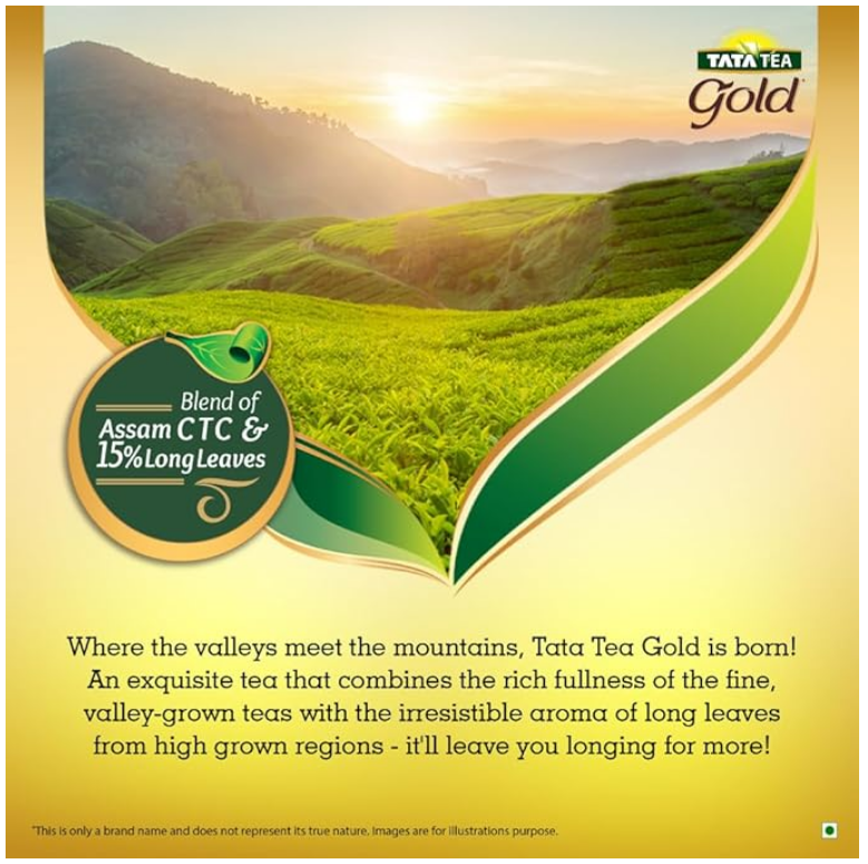Tata Tea Gold | Assam teas with Gently Rolled Aromatic Long Leaves | Rich & Aromatic Chai | Black Tea | 100gram|Powder