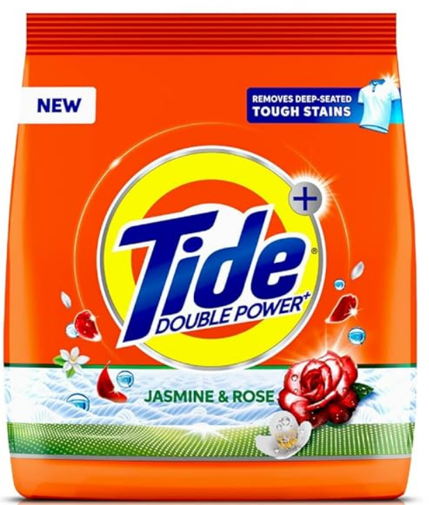 Tide Plus Detergent Washing Powder - 500g | Jasmine & Rose Fragrance | Removes deep-seated Oil, Gravy, Tea Stains | 500gm, Pack of 1