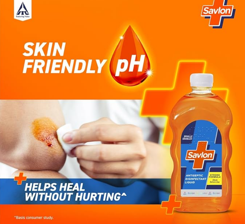 Savlon Antiseptic Disinfectant Liquid for First Aid, Personal Hygiene, and Home Hygiene - 1000ml
