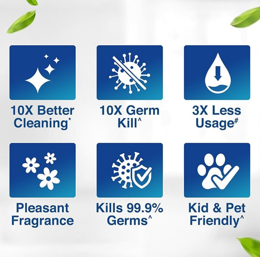 Lizol Disinfectant Surface & Floor Cleaner Liquid, Citrus - 1 Litre | Suitable for All Floor Cleaner Mops | Kills 99.9% Germs| India's #1 Floor Cleaner