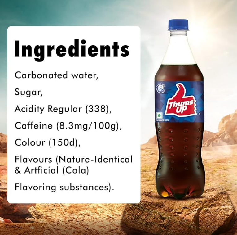 Thums Up Soft Drink Pet Bottle, 750 Ml, Cola