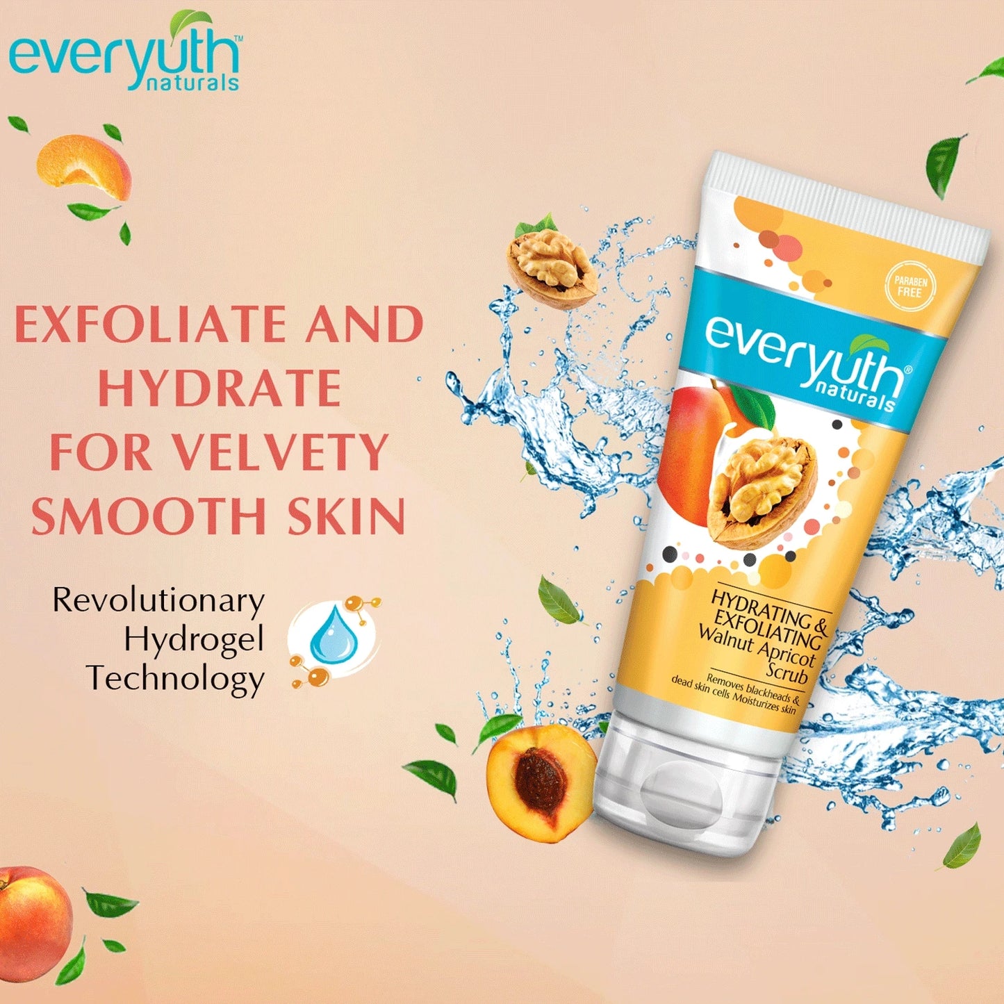 Everyuth Naturals Hydrating & Exfoliating Walnut Apricot Scrub - 100gm