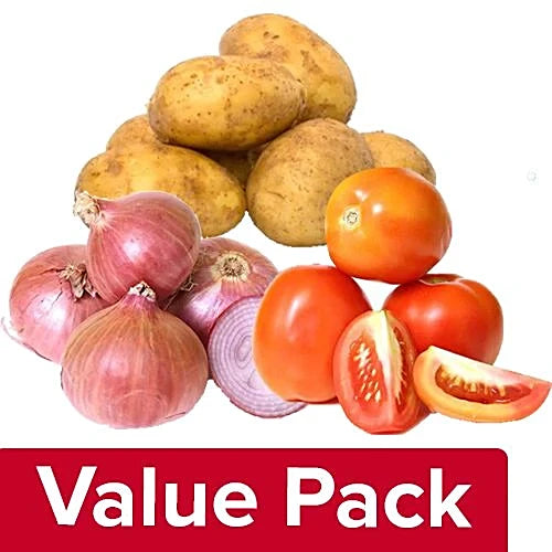 Fresh onion, potato & tomato (1kg)
