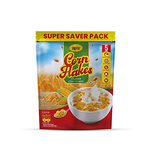 Apis Corn Flakes Original, Power of Energy, Protein, Iron, Calcium & Vitamins Pouch  (500 g)