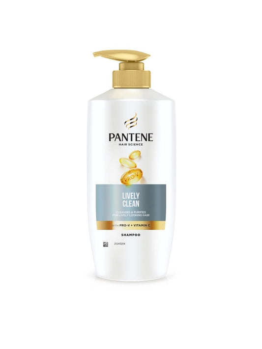 Pantene Hair Science Lively Clean Shampoo 650ml,with Pro-Vitamins & Vitamin C.
