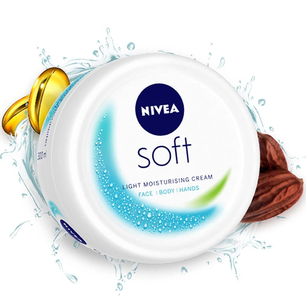 NIVEA Soft Light Moisturizer Cream For Face, Hand & Body, with Vitamin E & Jojoba Oil  (50 ml)