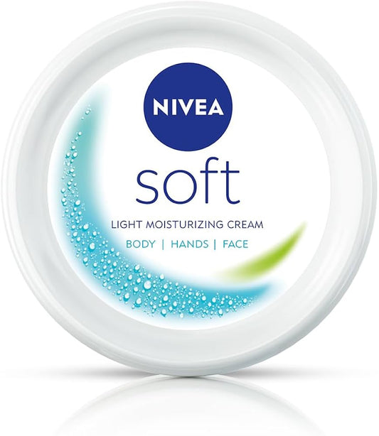 NIVEA Soft Light Moisturizer for Face, Hand & Body, Non-Sticky Cream with Vitamin E & Jojoba Oil  (100 ml)