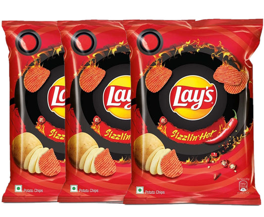 Lay's Sizzlin Hot Potato Chips (3 packet)