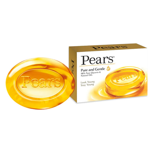 Pears Pure & Gentle Soap Bar ) - With Glycerin for Soft, Glowing Skin & Body, Paraben-Free Body Soaps For Bath
