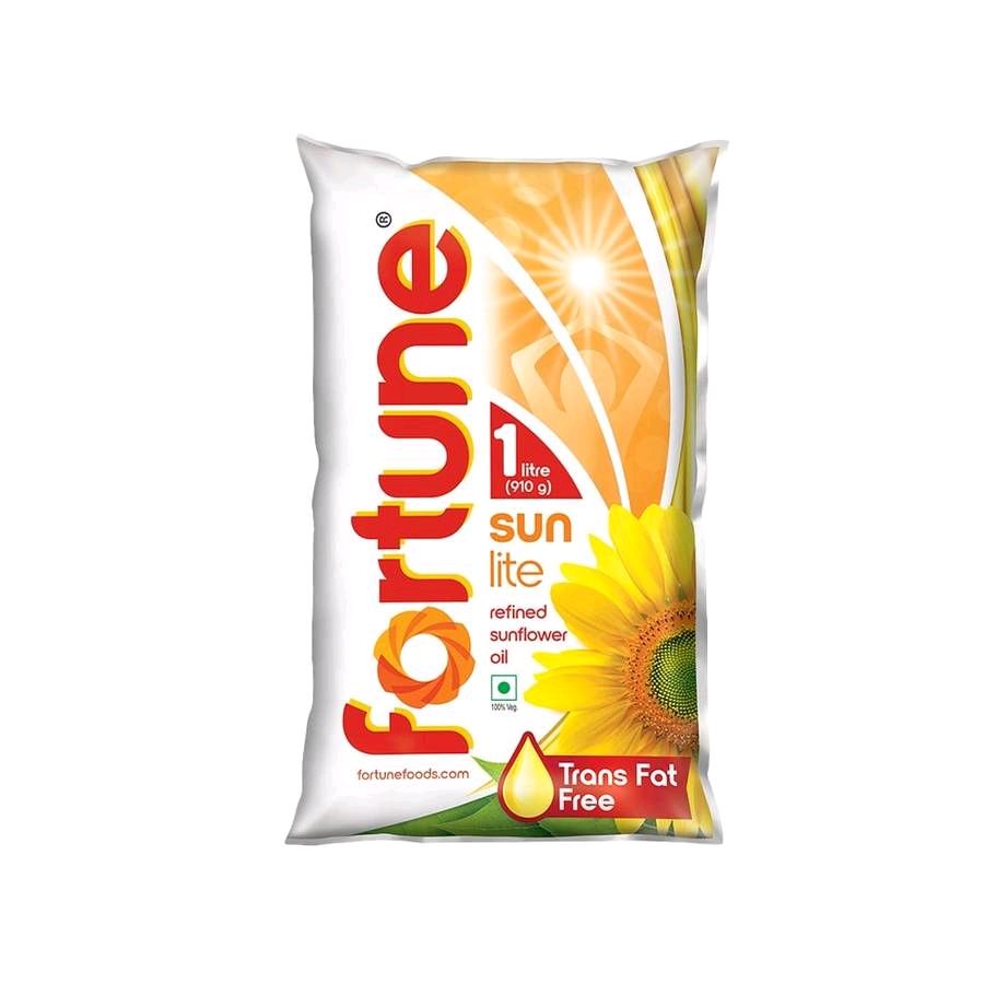 Fortune Sunlite Refined Sunflower Oil – 1 litter Pouch