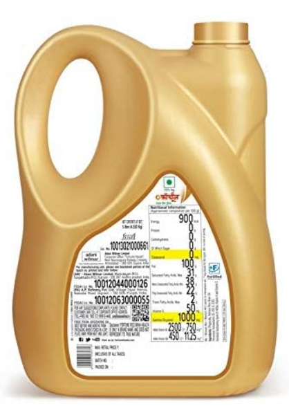 Fortune Rice Bran Health Oil (5L/4.35 kg Jar)