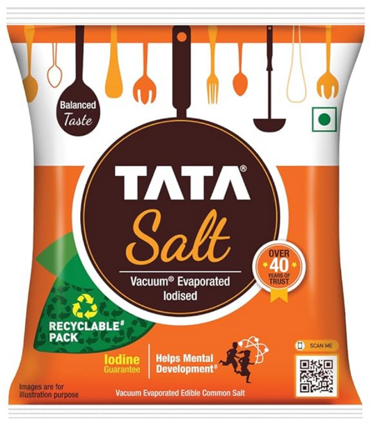 Tata Salt, 1 Kg – Iodised &amp; Free-Flowing