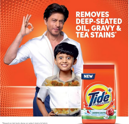 Tide Plus Detergent Washing Powder - 500g | Jasmine & Rose Fragrance | Removes deep-seated Oil, Gravy, Tea Stains | 500gm, Pack of 1