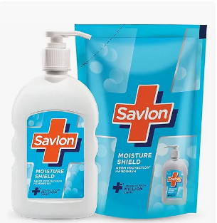 Savlon Moisture Shield Germ Protection Liquid Handwash 200ml pump + 175ml refill pouch combo