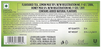 Lipton Honey Lemon Green Tea Bags, 25 Pieces, , lemon & honey (25*1.4gm each)
