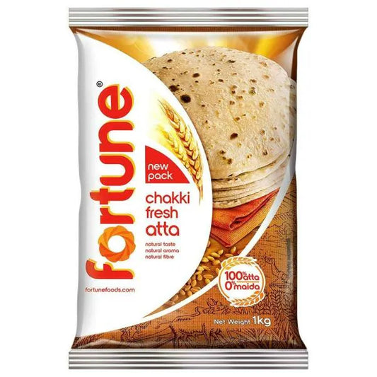 Fortune Chakki Fresh Atta - 5kg. 100% Atta, 0% Maida