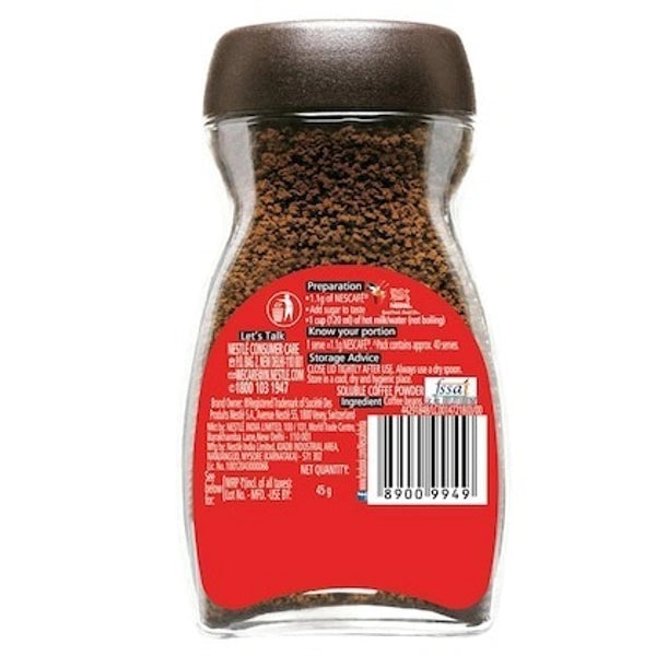 Nescafe Classic Black Roast Instant Coffee | Roasted Longer For A Stronger Cup | Strong & Intense | 100% Pure Soluble Coffee Powder | 90g, Jar