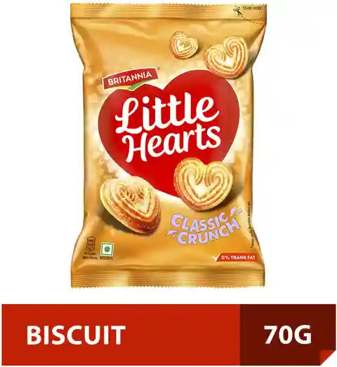BRITANNIA Little Hearts Classic Crunch Sweet & Salty Biscuit (Mitha & Luniya)  (70 g)